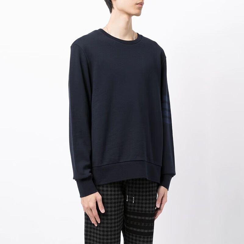 汤姆 布朗(thom browne) 卫衣 男士经典条纹圆领套头卫衣男装 mjt248a
