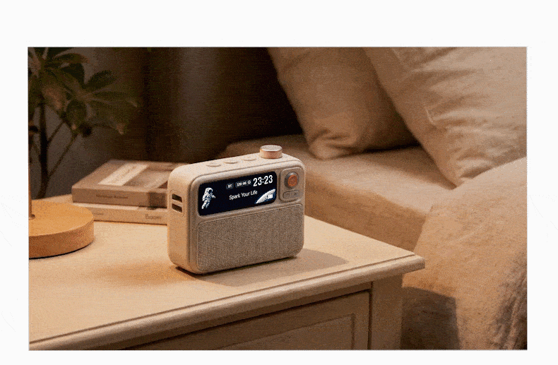 Divoom FlowToo Bluetooth Speaker White Noise Pixel Screen Desktop Mini Speaker 2026 Bass Subwoofer Music Player Sleep Sound Machine Gift for Men Birthday Graduation 16
