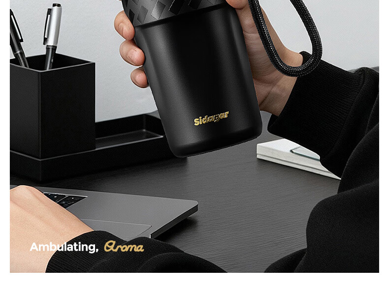 Shijia Insulated Thermos Cup Ice and Heat Preservation Coffee Mug Ceramic Liner Portable High-Value Dual-Use Cup for Men and Women 19
