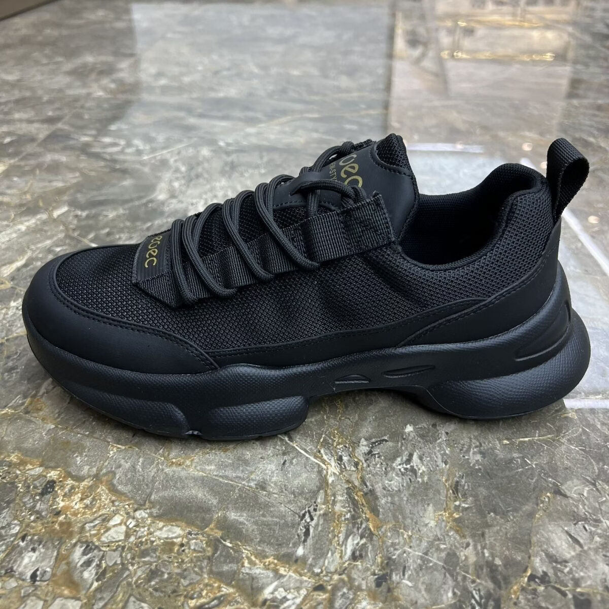 VANCAMEL Men's Outdoor Hiking Shoes 2026 Summer New Breathable Running Sports Casual Commuter Shoes Black Gold 39 3