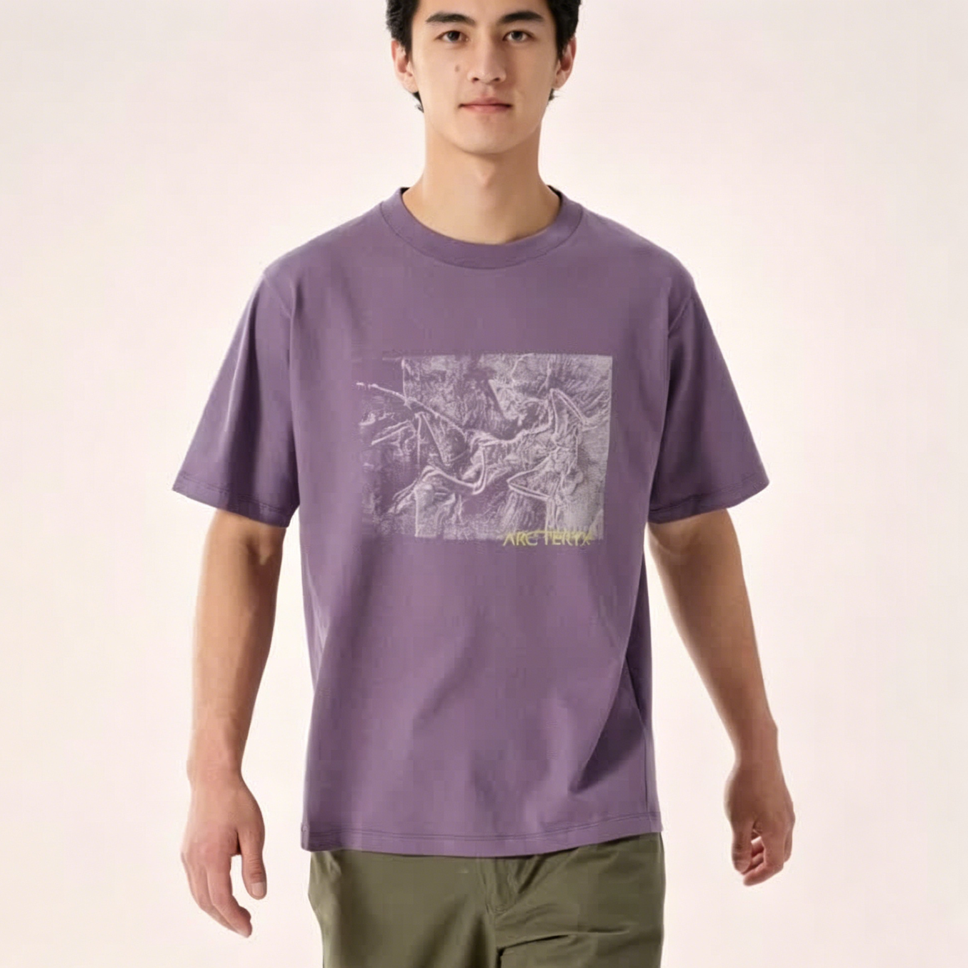 ARC'TERYX KRAGG COTTON LITHOGRAPHICA SS Men's Cotton Short Sleeve T-Shirt BLACK XL 5