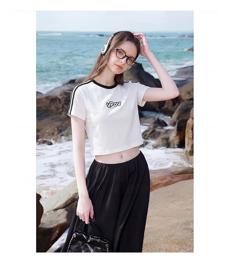TonLion 2026 Summer New Couple Short Sleeve T-Shirt Unisex Shoulder Top Summer Trendy Short Sports Style 17