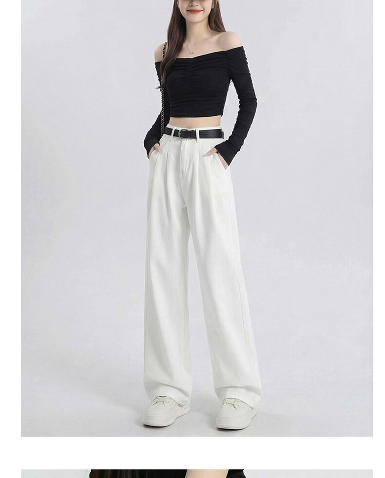Langsha Tencel Soft Denim Wide-Leg Pants for Women 2026 Summer New Loose High-Waist Slim Straight Ice Silk Casual Long Pants 22