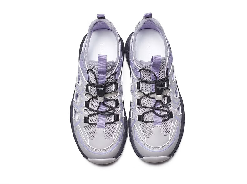 Eierkang Women's Casual Sandals Outdoor Hollow Toe Thick Sole Water Shoes 29063W Purple Size 35 15