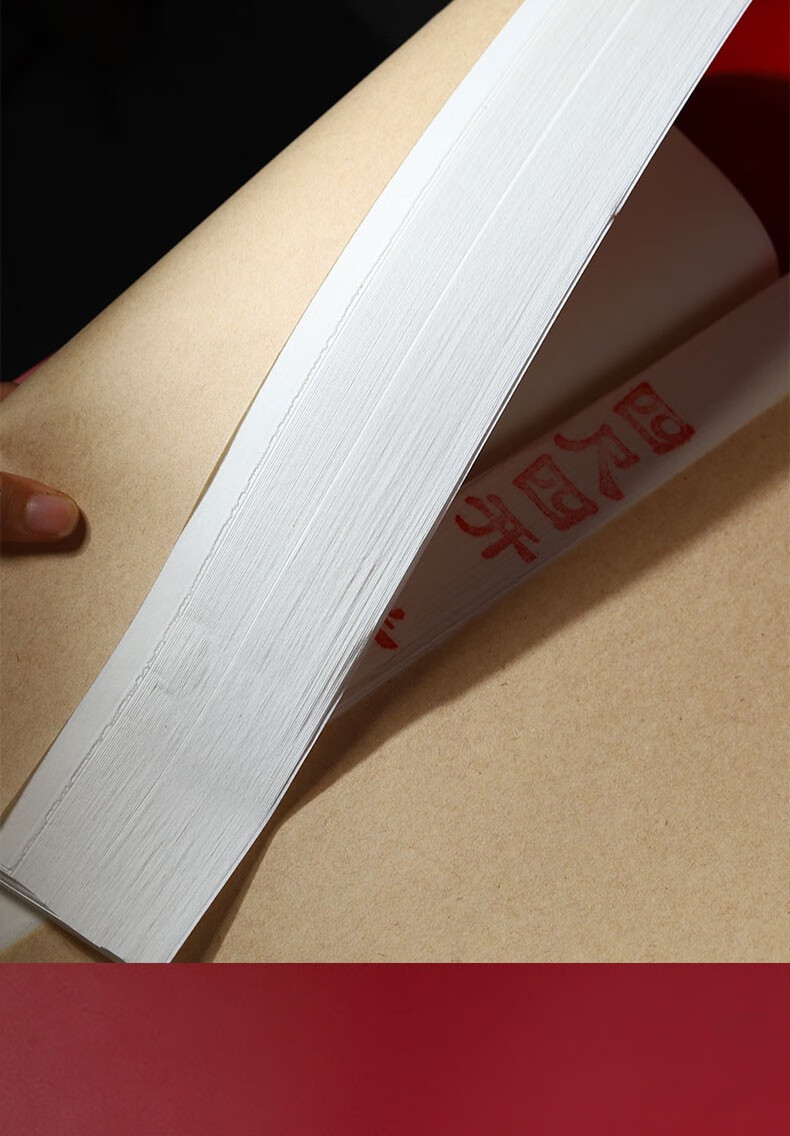 雪峰斋 加厚熟宣生宣国画熟宣纸书法专用纸100张半生熟工笔画半生半熟