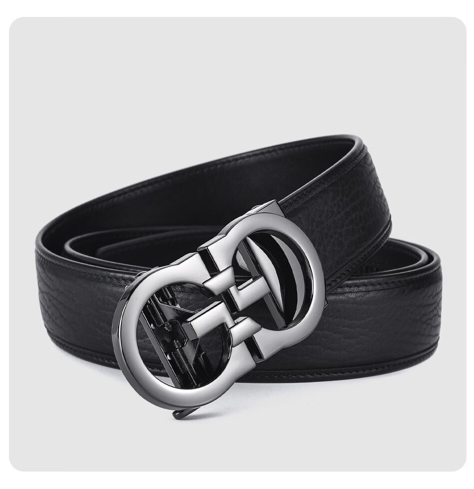 BOSSSUNWEN Bosshenwei Sea Lion Genuine Leather Automatic Buckle Belt Gift for Boyfriend Husband Birthday Anniversary High-End Business Gift Box 11