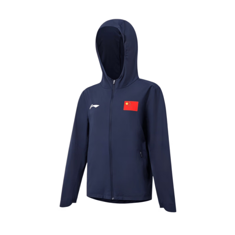 Li-Ning Xingyao Series Youth National Flag Knitted Sports Jacket Windbreaker YFDW163 Deep Navy Blue-3 165 9