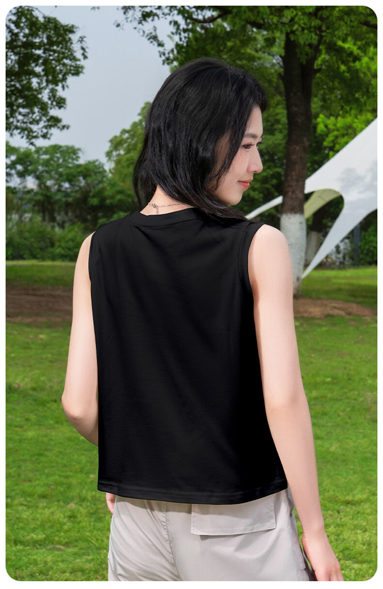 Baleno Women's Cotton Sleeveless T-Shirt Loose Fit Tank Top Wide Shoulder Strap Summer 2026 New Style Side Coverage Blouse 14