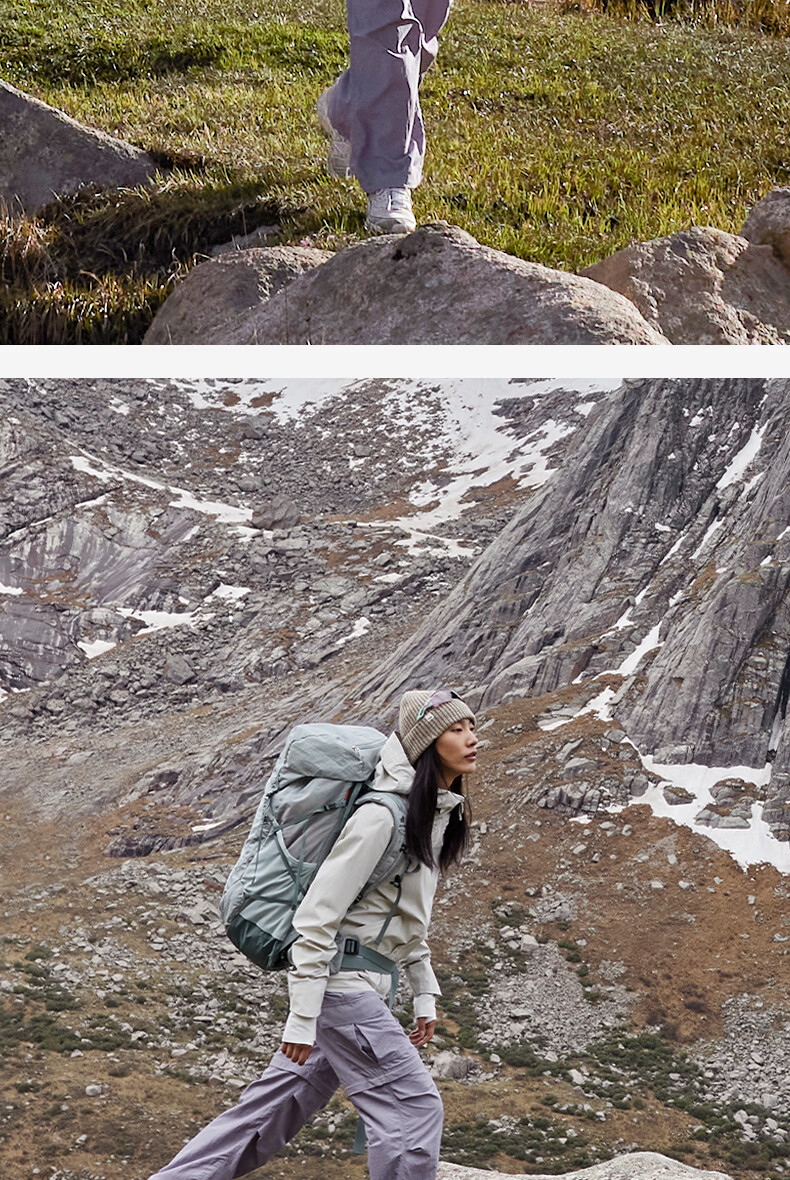 BEIN SPACE Summer New Women's Hiking Durable Water-Repellent Detachable Outdoor Long Pants Mountaineering Pants A080 Moon Shadow Gray L 18