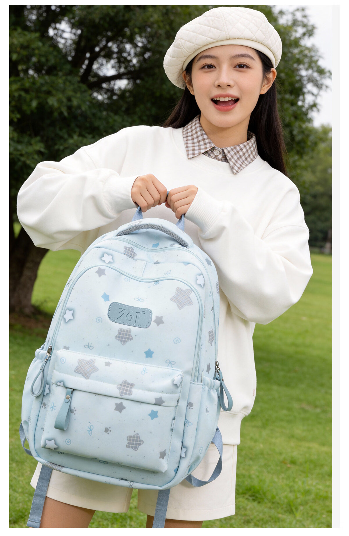 361° Backpack for Junior High School Girls 2026 New Large Capacity Lightweight Sports Travel Shoulder Bag for High School and College Students 5