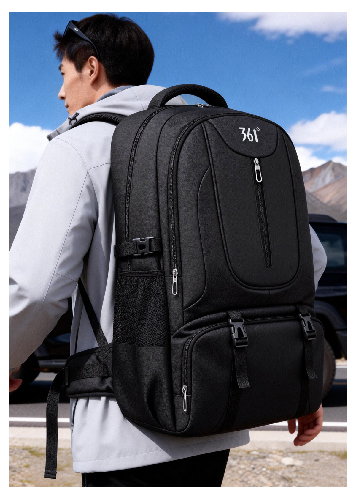 361° Large Capacity Men's Backpack 2026 New Outdoor Travel Hiking Durable Luggage Bag 13