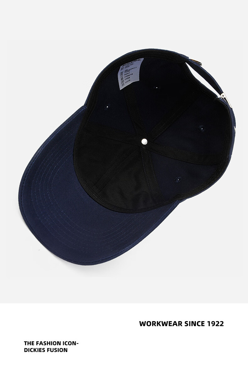 Dickies New Retro Baseball Cap Unisex Soft Top Pure Cotton Duckbill Hat Navy Blue 29