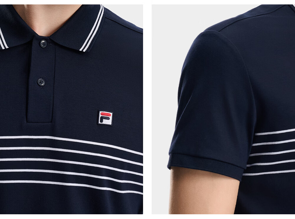 FILA Official Men's Knitted Short Sleeve Polo Shirt 2026 Autumn Pure Cotton Cool Basic Top 8