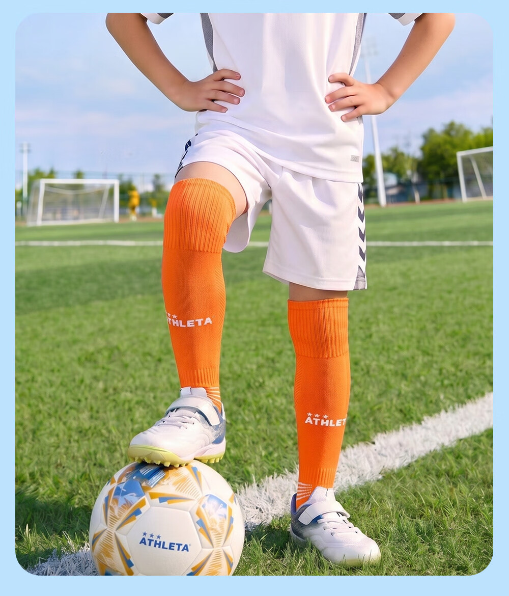 ATHLETA Kids Soccer Over-the-Knee Socks Non-Slip Cushion Towel Bottom Boys Girls Youth Training Socks 13