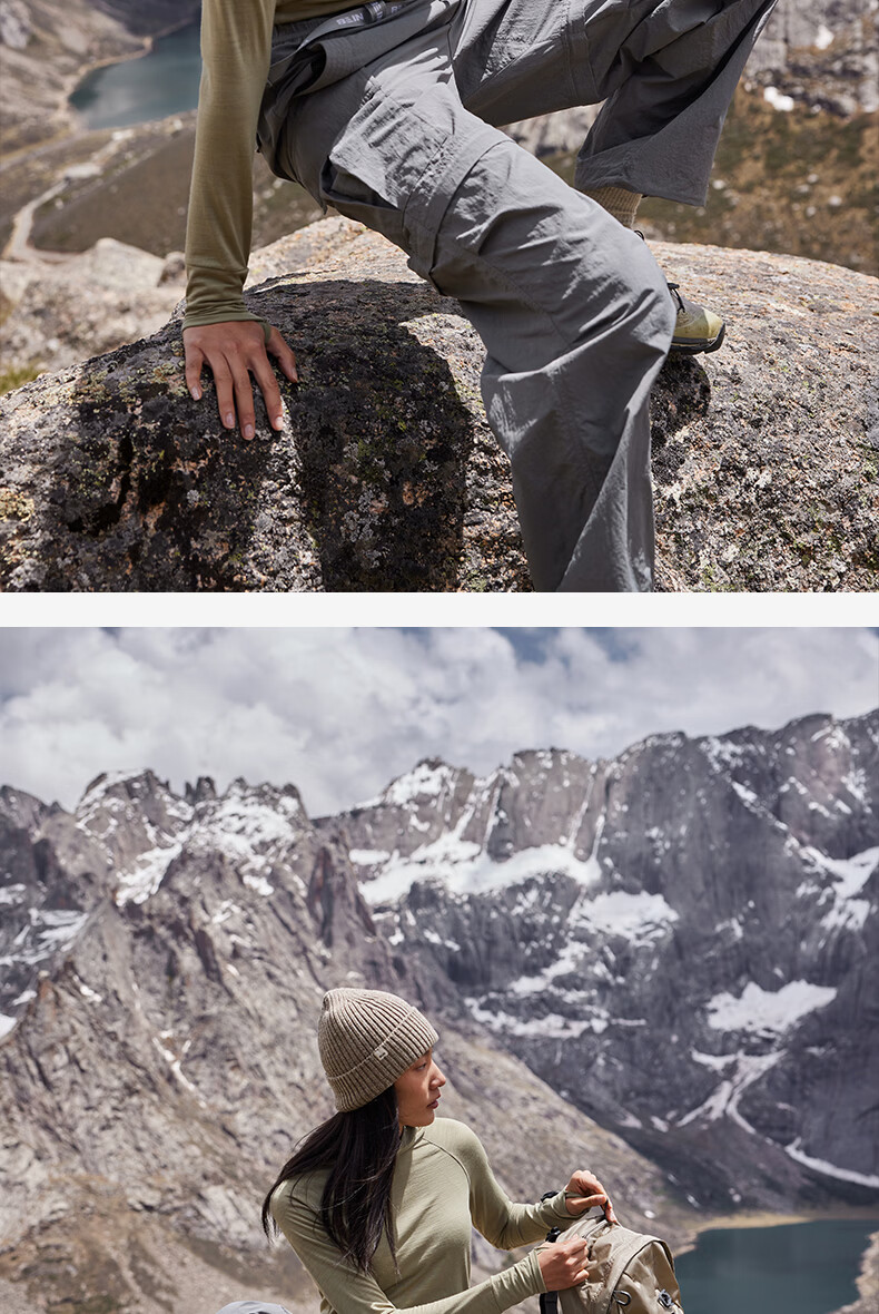 BEIN SPACE Summer New Women's Hiking Durable Water-Repellent Detachable Outdoor Long Pants Mountaineering Pants A080 Moon Shadow Gray L 13