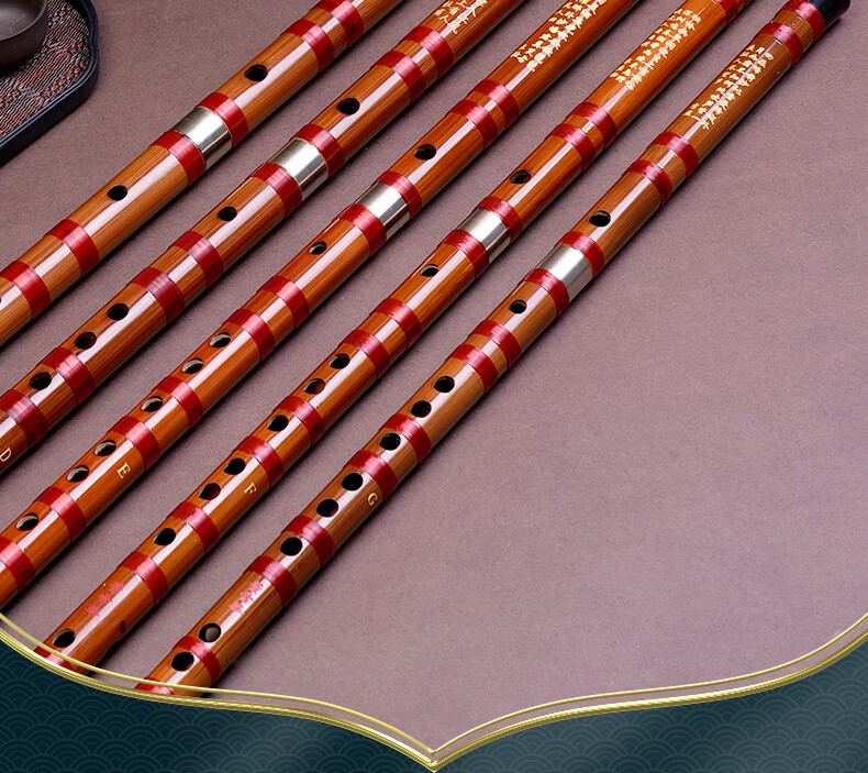 Dong Xuehua 8881 Full Bamboo Flute One-Piece Transverse Flute Beginner Student Grading Dizi Musical Instrument CDEF/G Key 13