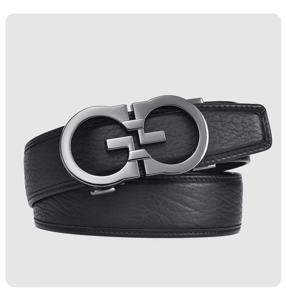 BOSSSUNWEN Bosshenwei Sea Lion Genuine Leather Automatic Buckle Belt Gift for Boyfriend Husband Birthday Anniversary High-End Business Gift Box 10