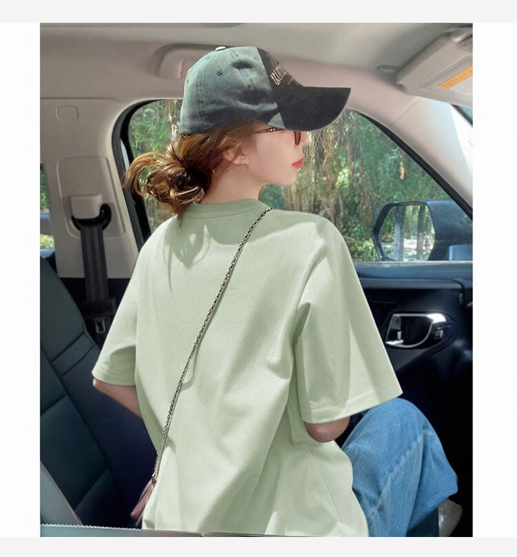 TonLion 2026 Summer Women's Short Sleeve T-Shirt Cute Versatile Fresh Style Cotton Casual Crew Neck Tee Petite 6