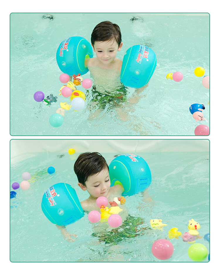 SwimmingBaby Kids Inflatable Swim Armbands Baby Beginner Water Sleeves Child Safety Float Swimming Gear 6