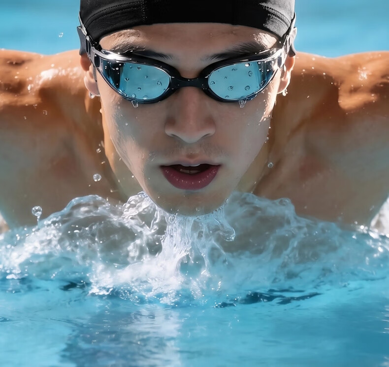 Skechers Swim Cap Unisex Long Hair Fashion Comfortable Fabric Ear Protection Non-Tight Non-Sticky Hair Swim Cap - Glossy Black 21