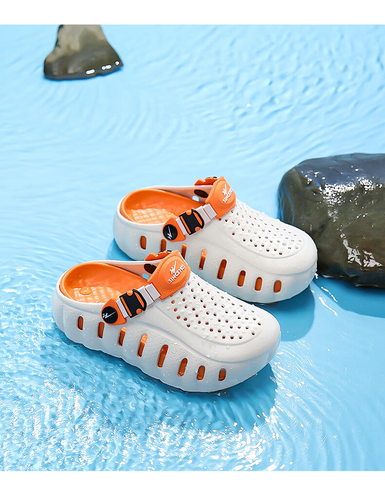 Double Star Children's Summer Slippers Girls' Sandals Big Kids Hole Shoes Outdoor Sports Beach Shoes Pink Size 36-37 13