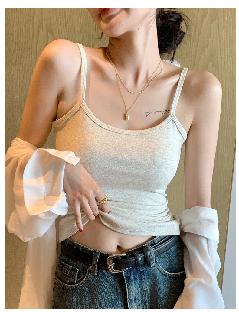 Langsha Snowflake Camisole Vest Women Summer Sexy Inner Wear 2026 New Slim Fit Simple Versatile Basic Top 13