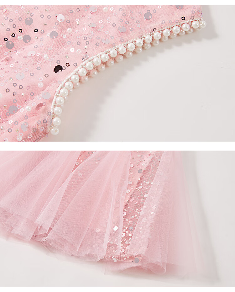 Disney Girls' Dress Children's Princess Tulle Dress Birthday Party Dress 2026 Summer New Girls' Sleeveless Dress 17