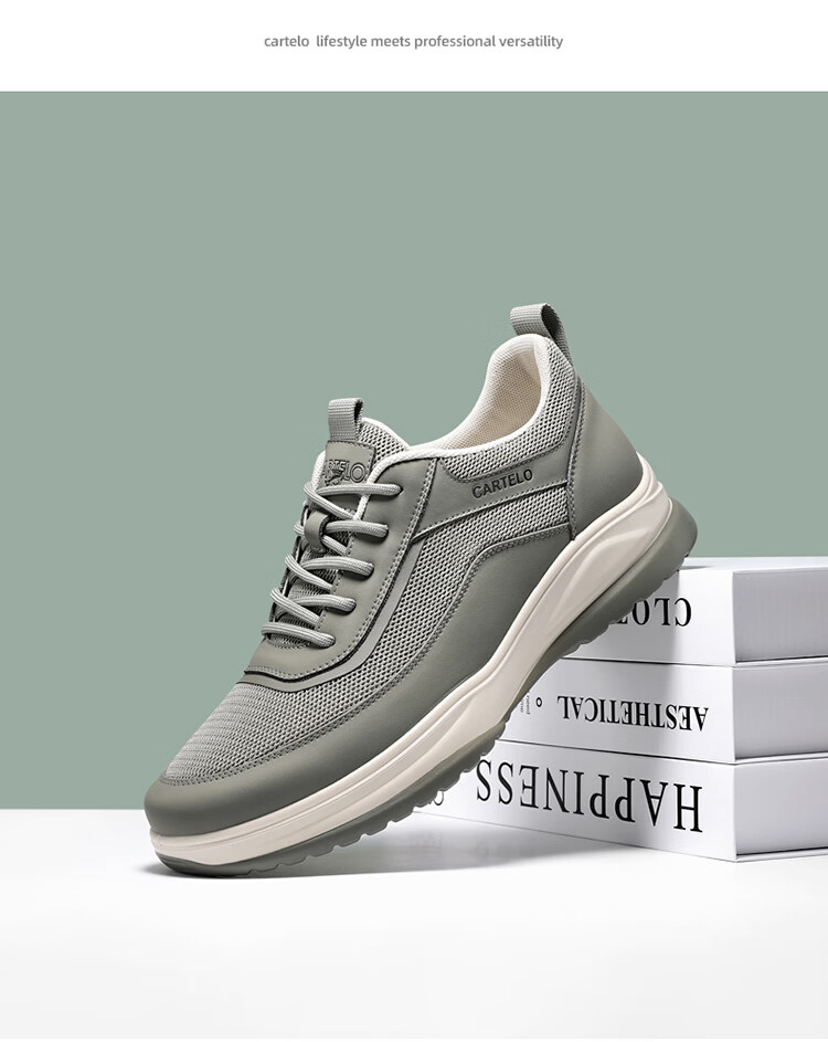 CARTELO Genuine Leather Men's Shoes, 2026 Autumn New Business Casual Sports Soft-Soled Versatile Hiking Travel Commuting Dad Shoes 16