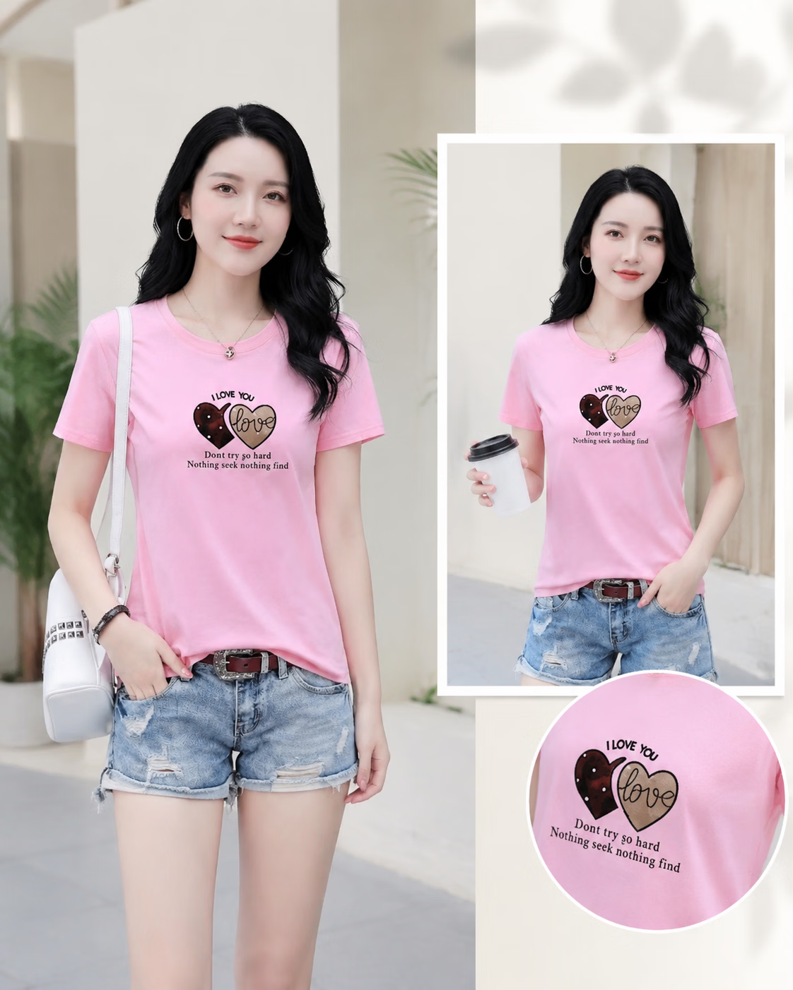 AEMAPE Summer New Women's T-Shirt Loose Slim Fit Middle-Aged Mom Fashion Round Neck Short Sleeve Casual Stylish Top 10
