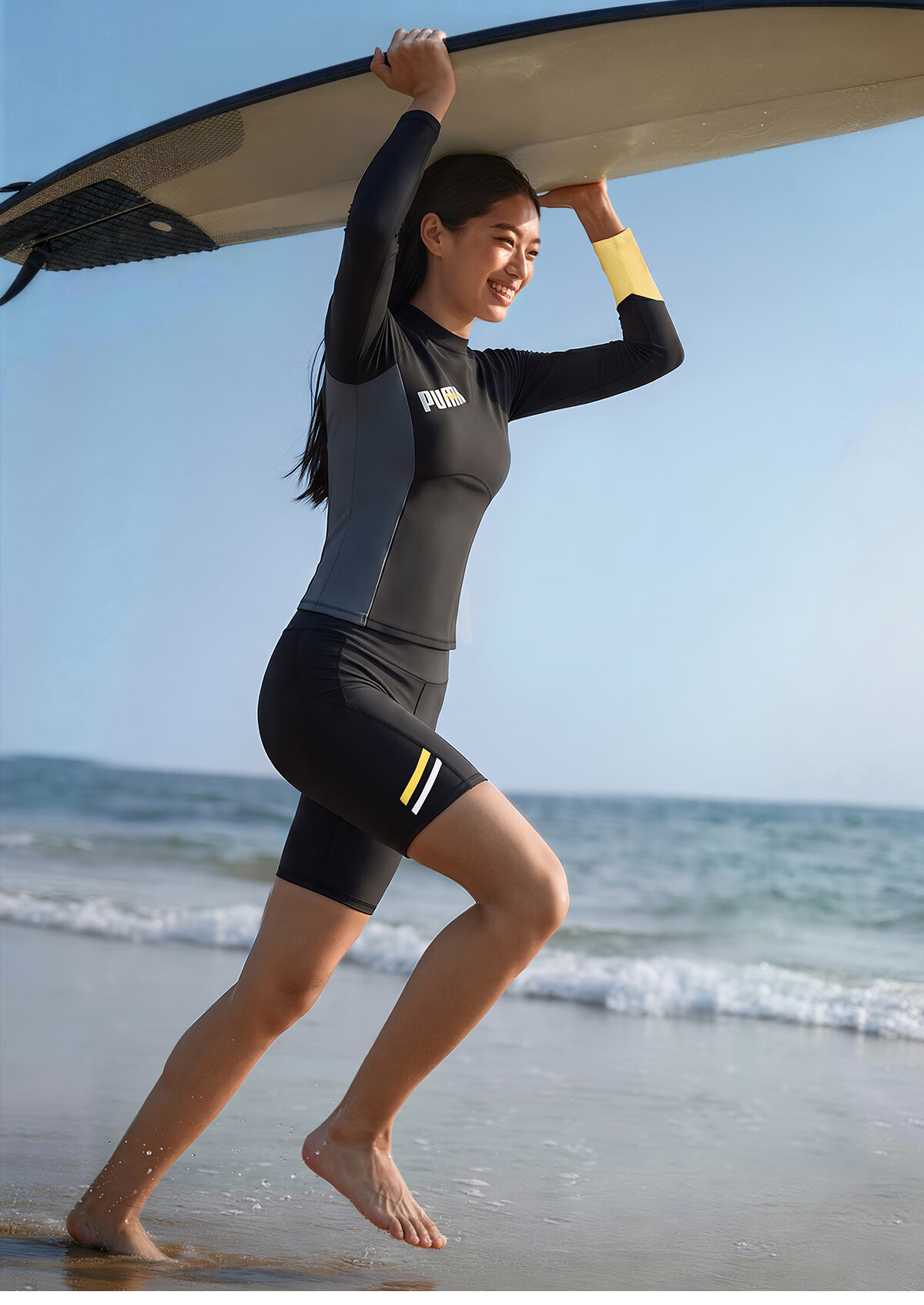 PUMA Women's Outdoor Surfing Casual Swimsuit High Elastic Slimming Body-Shaping 5A Antibacterial UV Protection Breathable Quick-Dry Swimwear 3