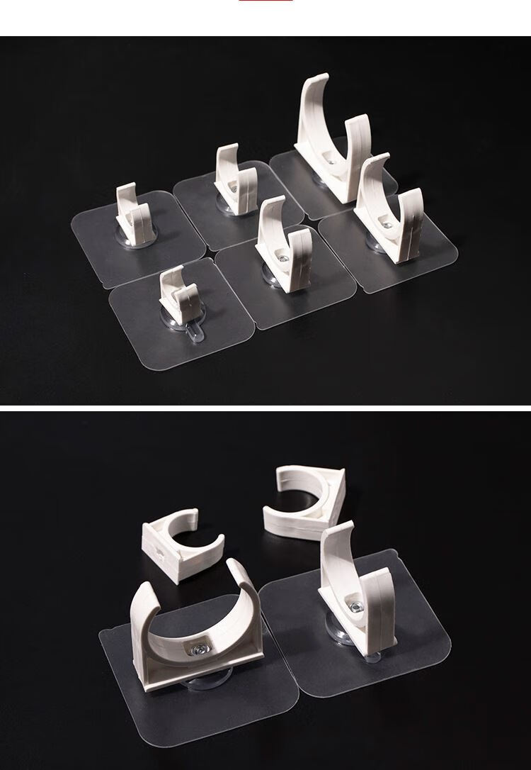 免钉水管线束u型卡扣贴可粘贴卡槽管卡固定神器20线管六分管卡子 40白