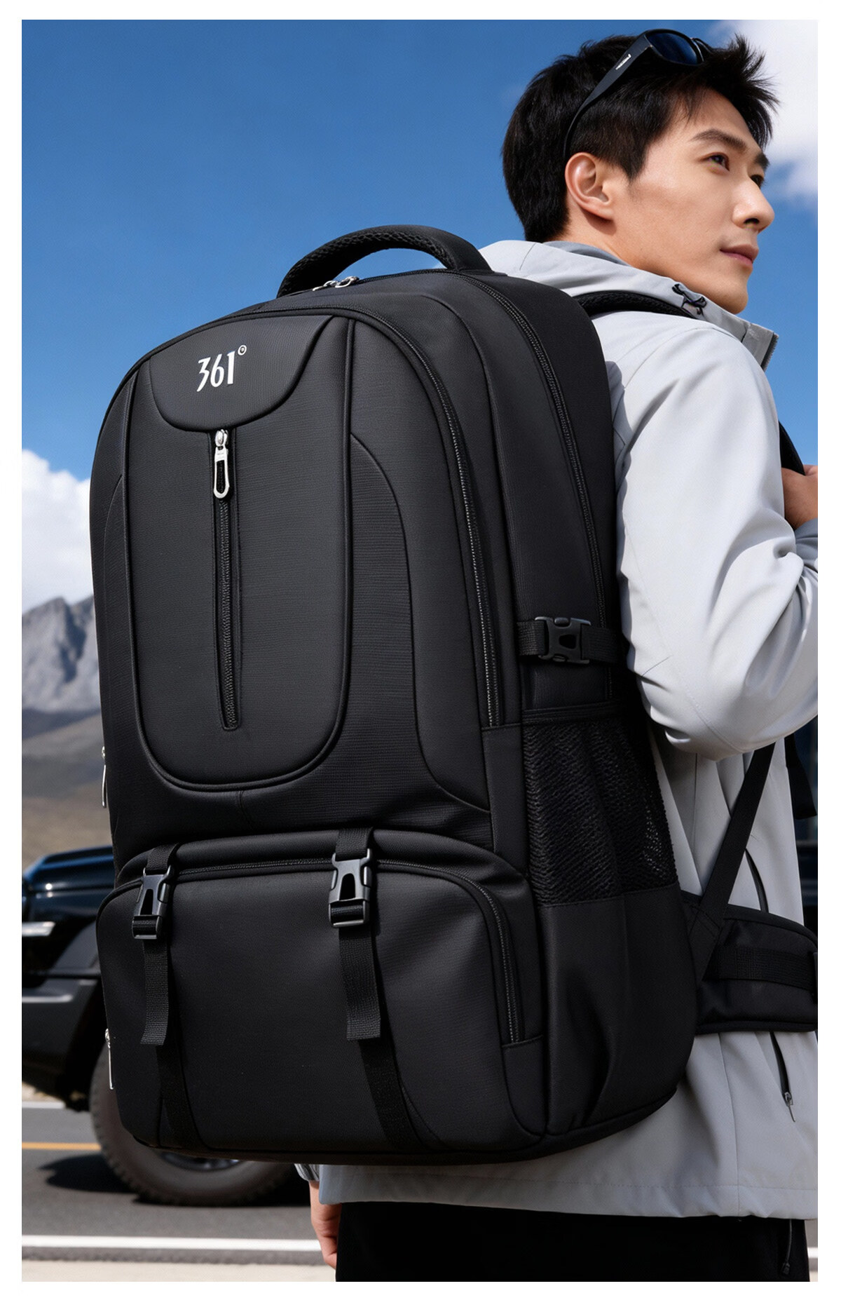 361° Large Capacity Men's Backpack 2026 New Outdoor Travel Hiking Durable Luggage Bag 3