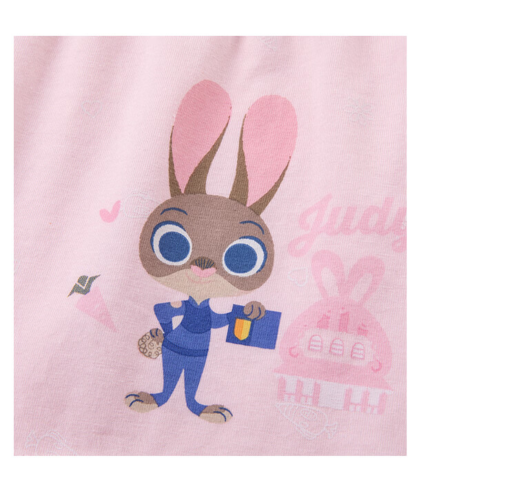Disney Girls' Antibacterial Cotton Boxer Briefs Rabbit Police Officer Design Kids' Underwear 4-Pack Size 110 13