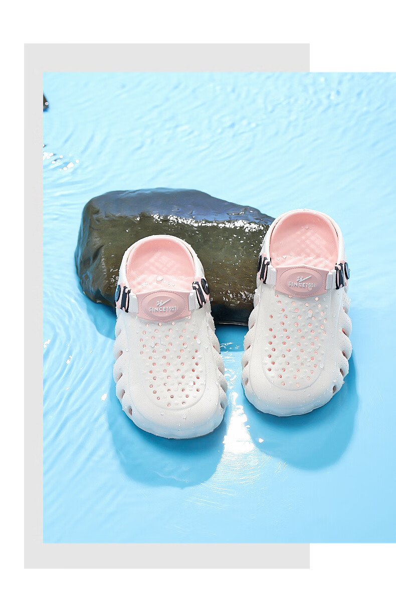 Double Star Children's Summer Slippers Girls' Sandals Big Kids Hole Shoes Outdoor Sports Beach Shoes Pink Size 36-37 17