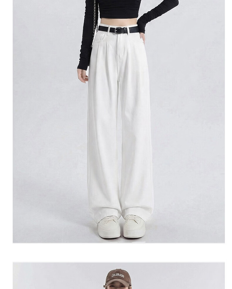 Langsha Tencel Soft Denim Wide-Leg Pants for Women 2026 Summer New Loose High-Waist Slim Straight Ice Silk Casual Long Pants 21