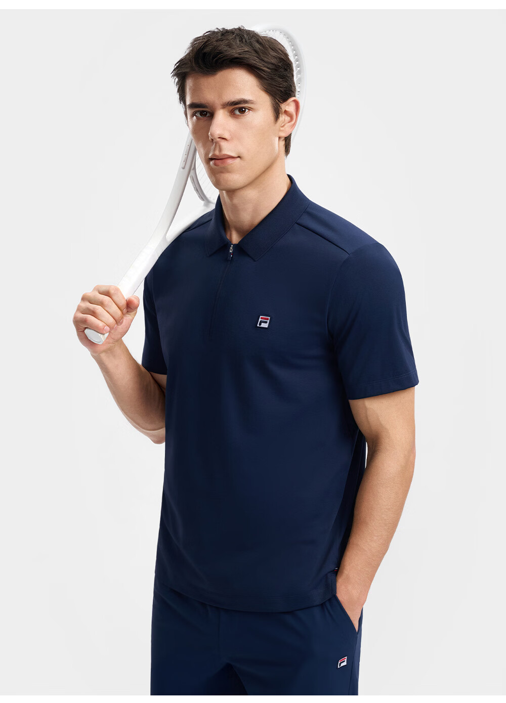 FILA Official Men's Knitted Short Sleeve Polo Shirt 2026 Autumn New Tennis Sports Quick-Dry Top 7