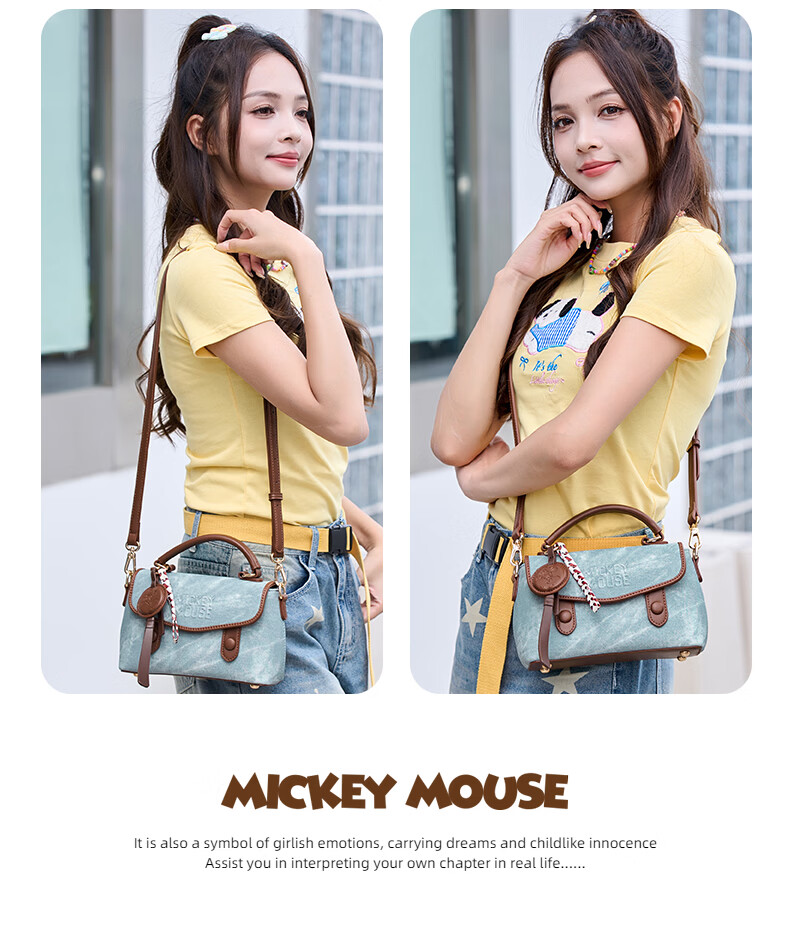 Disney Women's Bag 2026 New Small Niche High-End Handbag Crossbody Commuter Practical Birthday Gift for Girls 7