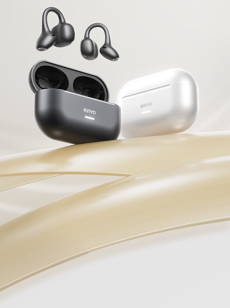 Jinyun 2026 Latest A9 Ultra Dynamic Ring Bluetooth Clip-on Bone Conduction Wireless Open-Ear Running Sports Sweatproof Call Long Battery Life AI Translation Gift 6
