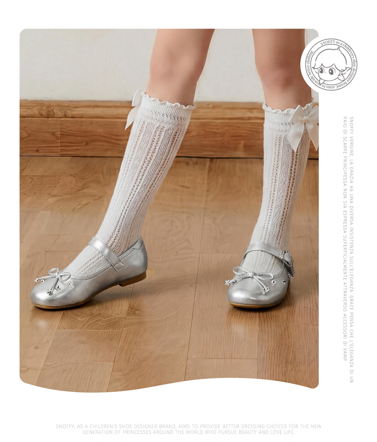 SNAFFY Girls' Leather Shoes Children's Princess Shoes Spring Little Girls British Style Fashion Soft Sole Shoes Moonlight Silver Size 32 15