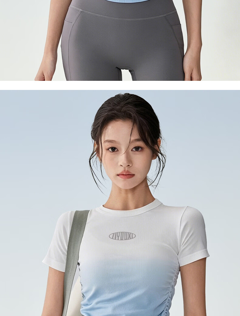 Women's Freedom Style Sports Top Spring Summer New Seamless Crew Neck T-Shirt Outdoor Running Fitness Short Sleeve Pilates Yoga Wear 12