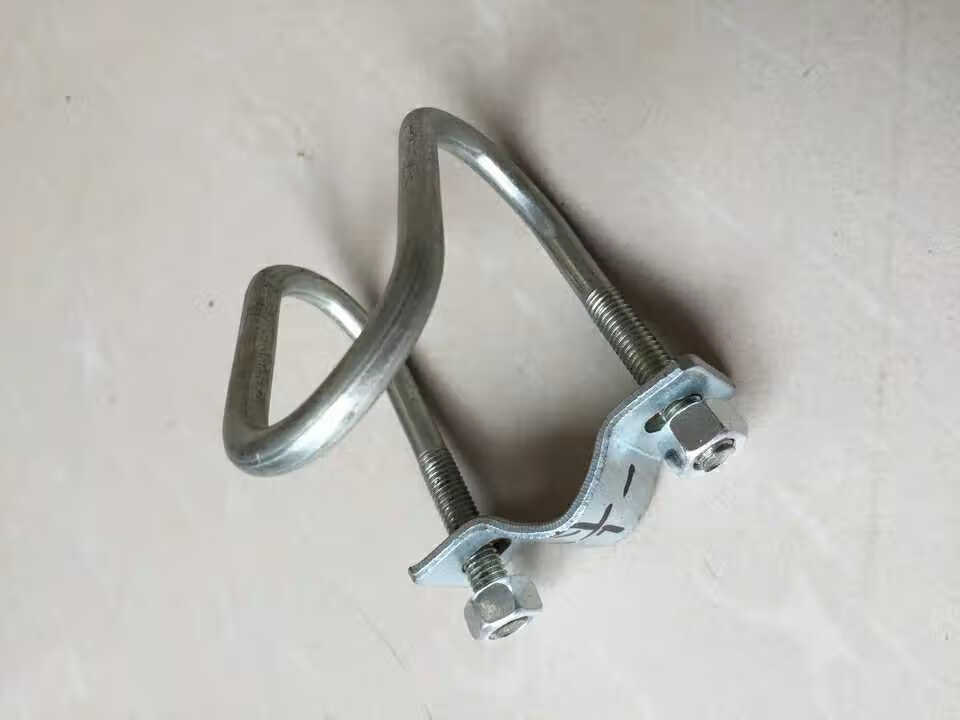 定制双u型卡扣u型管卡镀锌十字扣件钢管连接件脚手架固定卡箍 6分卡4