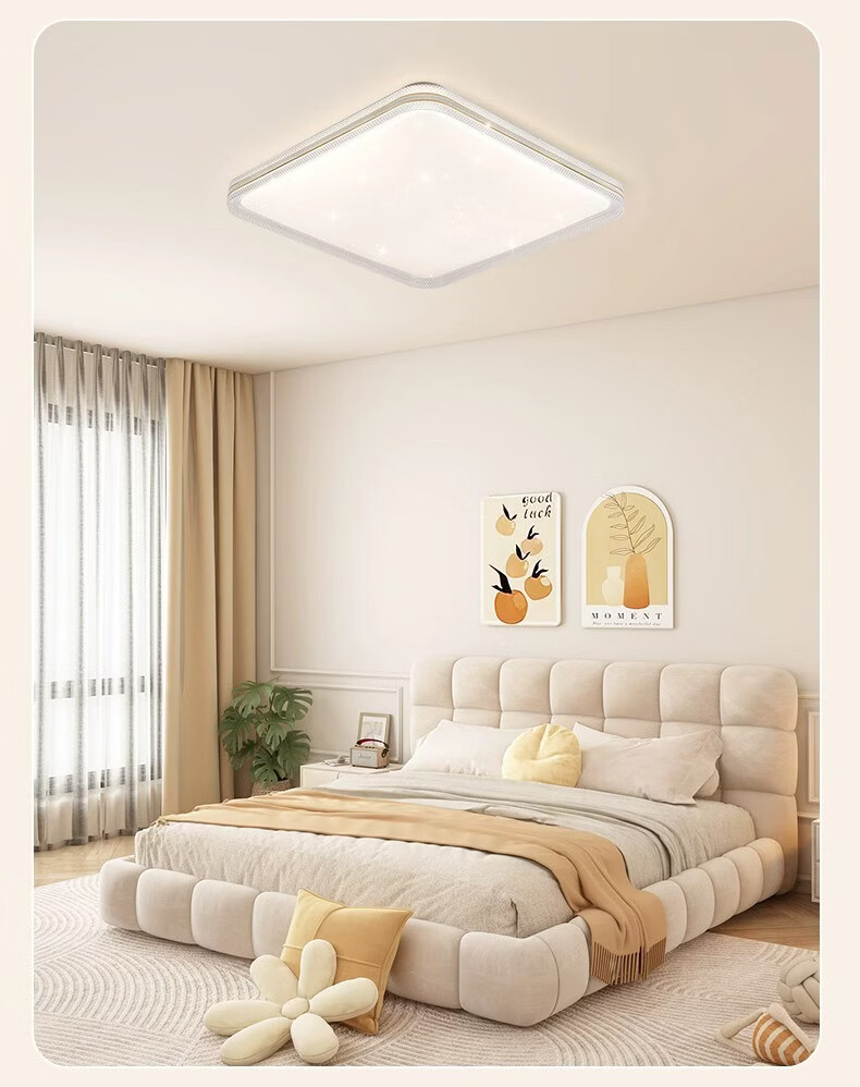AOC Eye-Care Ceiling Light Pure LED Dining Bedroom Luxury Crystal Lamp 95cm Smart Installation Included 4
