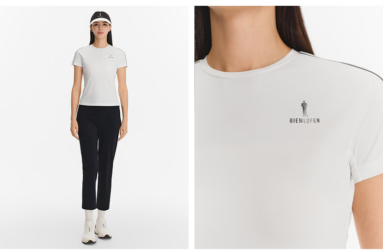 Biyinlefen Golf [Moisture-Wicking Quick-Dry] 2026 Spring Summer New Women's Elastic Comfortable Soft Sports Casual Short Sleeve T-Shirt 23