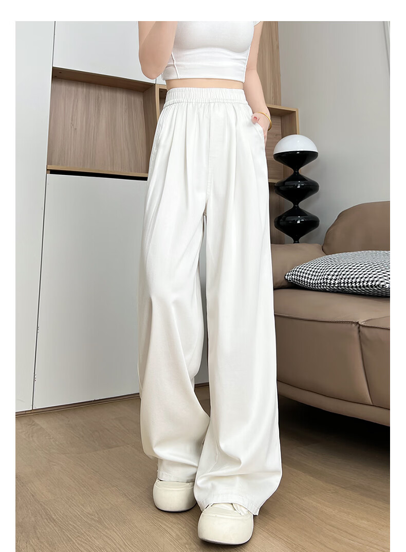 Boruilai Lyocell Tencel Lightweight Denim Jeans Women 2026 Spring Summer New Casual High Waist Wide Leg Pants 15