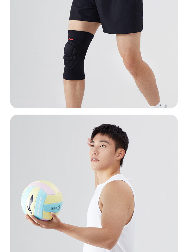 LI-NING Volleyball Knee Pads Unisex Protective Knee Guards for Volleyball Players Anti-Fall Sports Kneepads 20