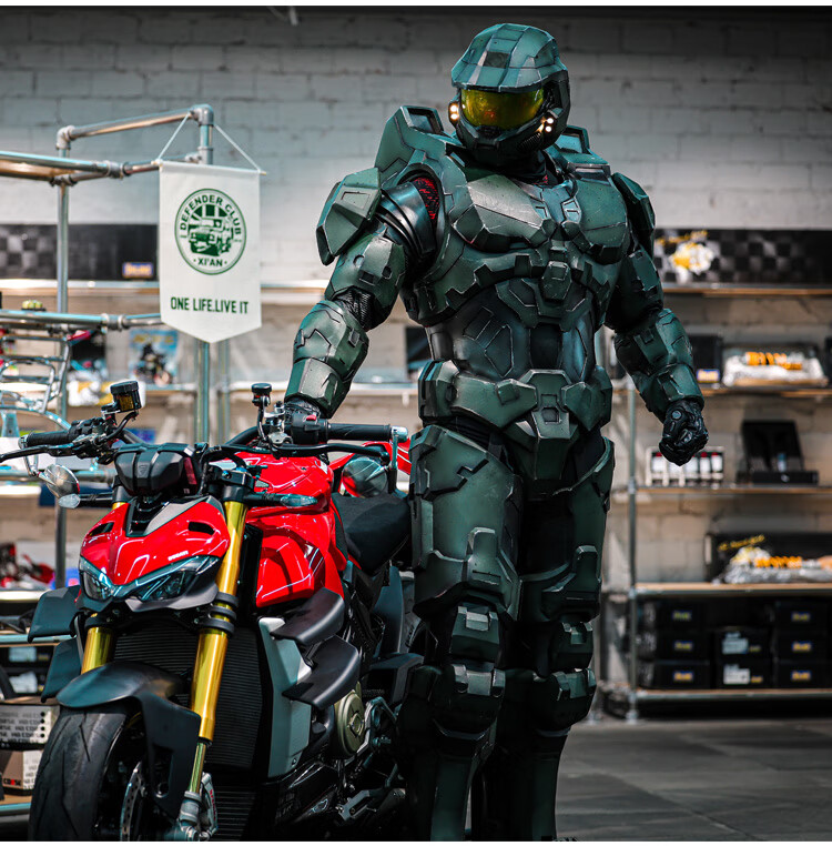 服光环士官长cos服全身人1:1可穿戴量身定制手工制做款成品盔甲hxm825