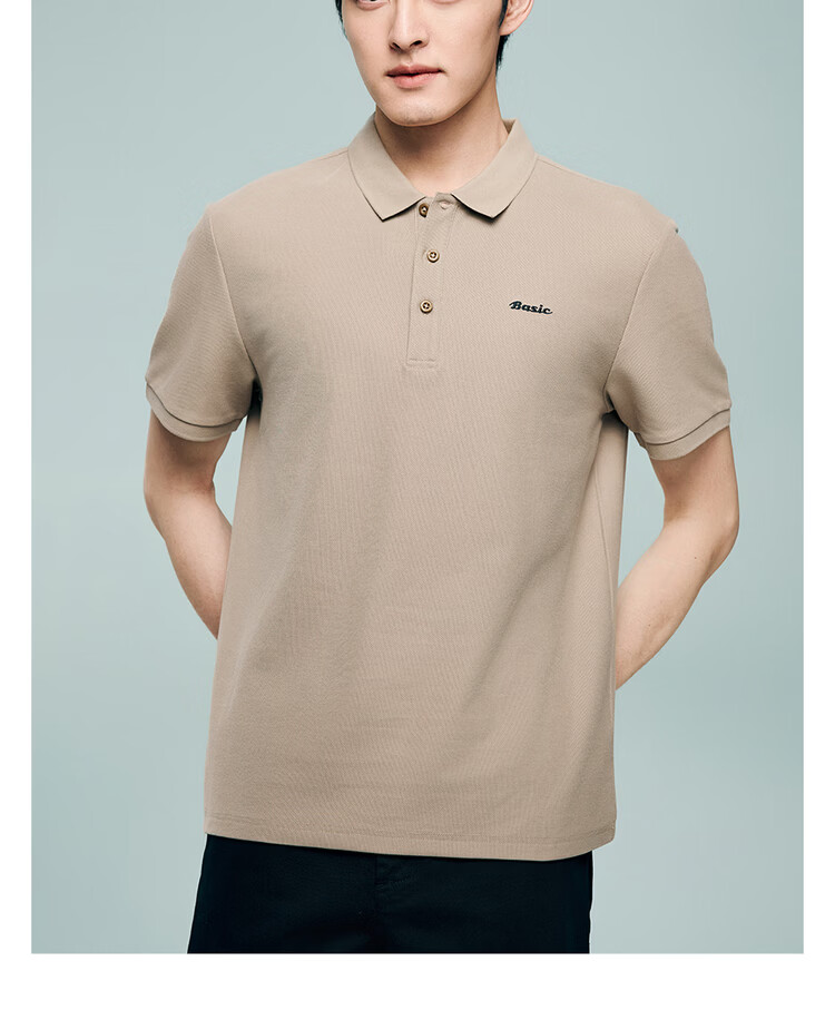 Giordano 2026 Summer New Black Technology Cooling Sun Protection Letter Embroidered Short Sleeve Polo Shirt Men 13016218 11