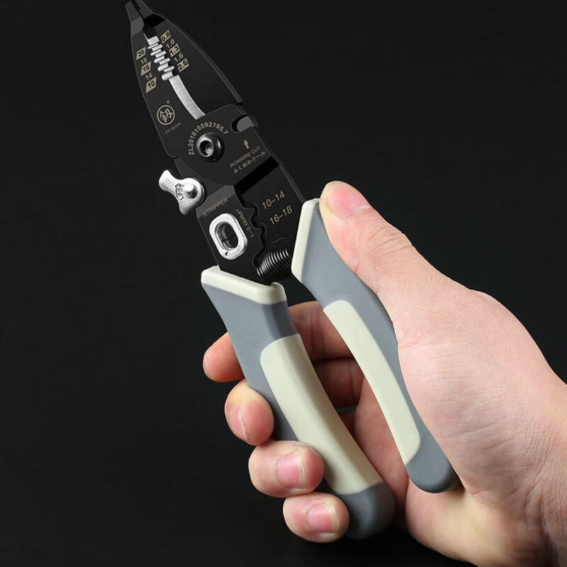 日本福冈工具剥线钳多功能电工钳拨线钳剥线器工业级开线钳扒皮钳fo