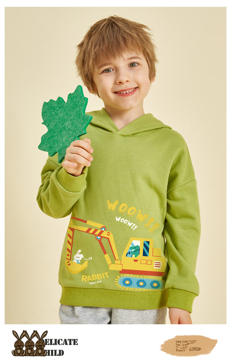 Jeanswest Children's Sweatshirt, 2025 Autumn Boys' Sports Top, Big Kids' National Trend Hooded Clothing, Boys' Pullover 15