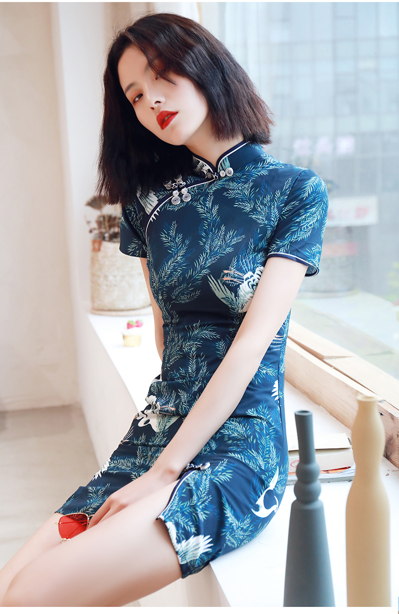 旗袍裙夏天年轻款其袍祺袍连衣裙新式改良式旗袍年轻款连衣裙少女性感